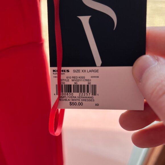 Red Short sleeve T-Shirt Plus Size Dress - Picture 3 of 5